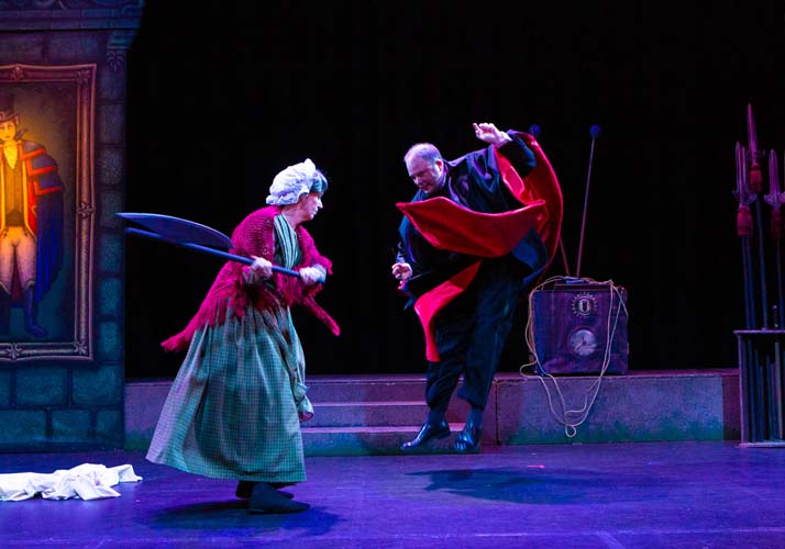 Dame Hannah tries to inlict GBH on Sir Ruthven
